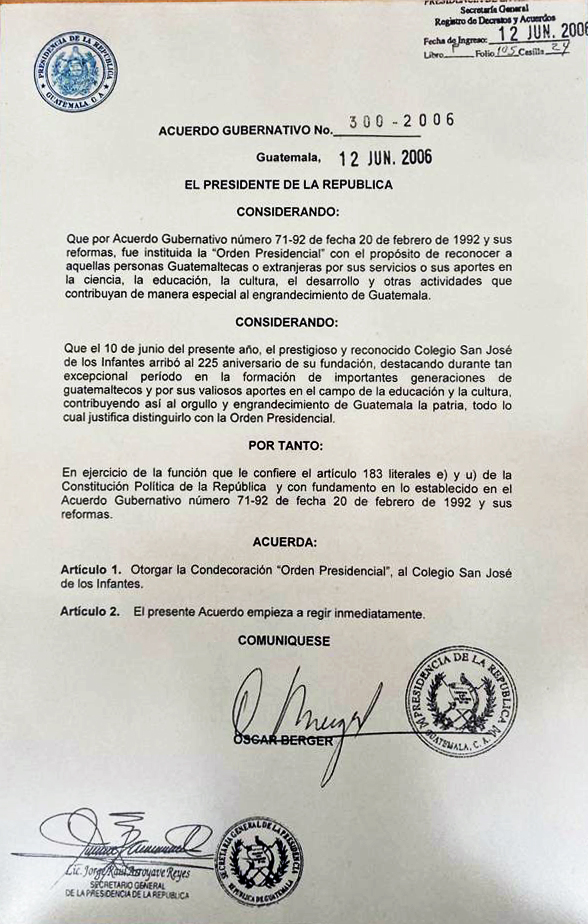 Acuerdo Orden Presidencial